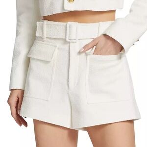 A.L.C. WHITE TWEED OAKLAND SHORT